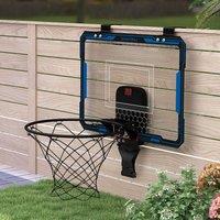 Dekko Mini Basketball Hoop Over Door Indoor Sport Backboard Auto Scoring in Blue