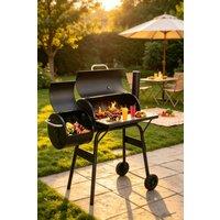 ExtraStar Outdoor Charcoal BBQ Grill Camping Barbecue with Wheels Black