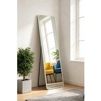ExtraStar 37 x 147 cm Rectangular Metal-Floor Mirror Full Length in White
