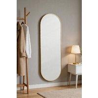 ExtraStar Modern Oval Gold Full Length Wall Mirror