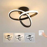 Pheashine Modern Dimmable LED Ceiling Light 22W 2200LM 25cm 3CCT Black/White in Black