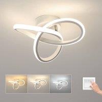 Pheashine Modern Dimmable LED Ceiling Light 22W 2200LM 25cm 3CCT Black/White in White