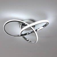 Pheashine Modern LED Ceiling Light 38W 40cm(White/Silver) Cool White 6000K/Warm in Silver