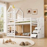 STILVORA Bed Frame 3ft Single with Storage White | Size: Junior