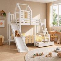 STILVORA Bed Frame 4ft6 Double with storage White | Size: Junior
