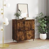 Berkfield Home Sideboard Smoked Oak 60x35x70 cm Engineered Wood in Brown | Size: 60 x 35 x 70 cm