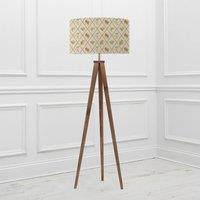 Voyage Maison Aratus Floor Lamp With Peach Trellis Lampshade