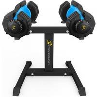 Strongology URBAN25 Steel Adjustable Dumbbells Pair with Floor Stand, Weights Rack