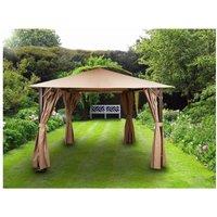 GLENDALE GARDEN & LEISURE LTD Venice Heavy Duty Gazebo 2.5 x 2.5m Mocha in Brown