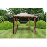 GLENDALE GARDEN & LEISURE LTD Marco Polo 3x3m Mocha Curtain set in Brown