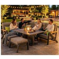 GLENDALE GARDEN & LEISURE LTD Darwin 7 Seater Corner Sofa Set in Grey