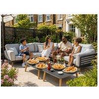 GLENDALE GARDEN & LEISURE LTD Ascoli L- Shaped Corner Sofa with 2 tables in Grey