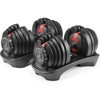 Strongology RELENTLESS24 Home Gym Pair Adjustable Dumbbell up to 24kg in Black