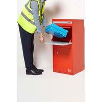 Homescapes Smart Parcel Box Extra Large Front Access Secure Delivery Box in Red