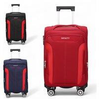Infinity Leather Soft Cabin Suitcase 36.5 x 23.5 x 58 cm Nylon 900D Suitable Integrated Lock for Easyjet, Ryanair in Black