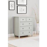 Julian Bowen Maine 5 Drawer Chest (3+2) in Light Grey