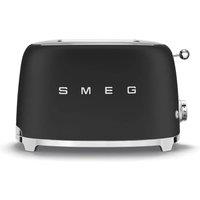 Smeg TSF01 Retro Matte Style 2 Slice Toaster in Black