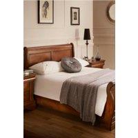 Time4sleep Toulon Mahogany Finish Wooden Mahogany Sleigh - Bed Frame in Brown | Size: King