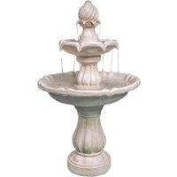 MDA Designs ARUNA Elegant 3-Tier Outdoor Water Fountain in Beige