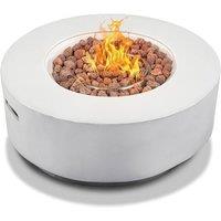 MDA Designs FUSION Garden/Patio Fire Pit with Stone Finish - Fully Assembled in Light Grey