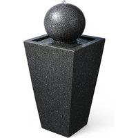 MDA Designs OSIRIS Outdoor Sphere & Column Water Feature LED Lit in Grey