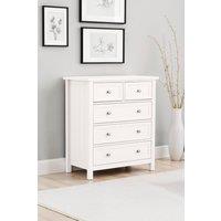 Julian Bowen Maine 5 Drawer Chest (3+2) in White