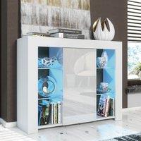 Mex Furniture LTD Sideboard with LED Lighting & Gloss Doors / 97cm in White