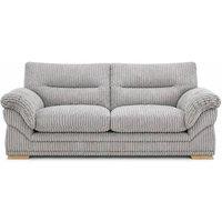 SOFASELECTION UK Amalfi 3 Seater Claude Sofa Modern Plush Fabric in Silver | Size: 3 Pack