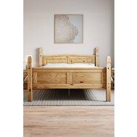 HD Designs Corona Bed High Foot End & Memory Foam Spring Mattress in Brown | Size: King