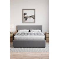 Home Discount Vida Designs Veronica Ottoman Bed Frame Storage & Memory Foam Mattress in Dark Grey | Size: Double
