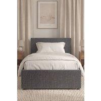 Home Discount Vida Designs Veronica 'Single Ottoman Storage Bed & Spring Mattress' in Dark Grey | Size: Single