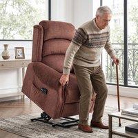 HOMCOM Power Lift Recliner Chair with Vibration & Heat, Wood Grip in Brown
