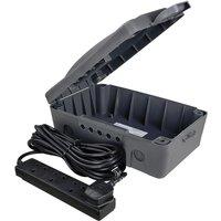 Masterplug Weatherproof Box With 10m 240v 4-way Bar (UK Plug)