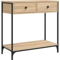 Berkfield Home Console Table Sonoma Oak 75x34.5x75 cm Engineered Wood in Light Tan