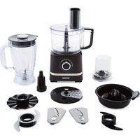 Geepas 800W Food Processor Blender Chopper Juicer Dough Blade Shredder 10-in-1 in Black