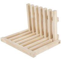 Kelvenix Folding Shoe Changing Stool Wall Mounted in Natural