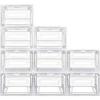 EONLION 9-Shoe Storage Boxes Large Box Transparent in Clear | Size: 500mm