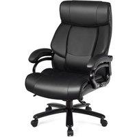 EONLION Office Chair Swivel Padded Executive Chair in Black | Size: 100 cm