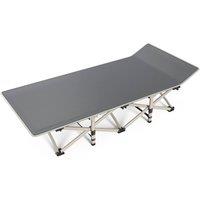 EONLION 190 without cushion-Heavy Duty Camping Folding Bed in Grey | Size: Single