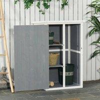 Kelvenix Waterproof Wooden Garden Shed in Grey | Size: 0.6m2