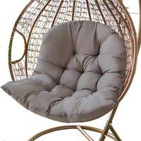 Nordara Hanging Swing Egg Chair Cushion Replacement Outdoor Seat Mat Pillow in Grey | Size: 100 cm x 80 cm