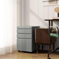 STILVORA Filing Cabinet 3 Drawer with lockable storage grey