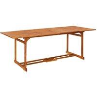Berkfield Home Garden Dining Table 220x90x75 cm Solid Acacia Wood in Brown | Size: 220 x 90 x 75 cm