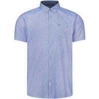 Peter Gribby Men's Short Sleeve Teal Check Shirt | Size: Large