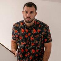Peter Gribby Men's Short Sleeve Hummingbird Print Shirt in Navy | Size: Large