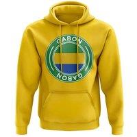 Gabon Men's Mens Football Badge Hoodie in Yellow | Size: XL