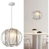 Harper Living Men's Easy Fit Shade, Chrome Ceiling Light Shade 27cm Modern Lampshade in Metallic Silver