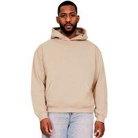 Casual Classics Men's Boxy Ringspun Cotton Oversized Hoodie in Light Sand | Size: Large