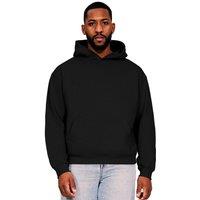 Casual Classics Men's Boxy Ringspun Cotton Oversized Hoodie in Black | Size: Small