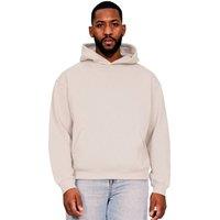 Casual Classics Men's Boxy Ringspun Cotton Oversized Hoodie in Ecru | Size: XS